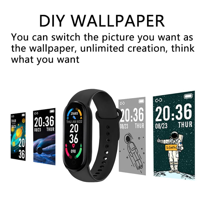 M6 Smart Watch Men Women Fitness