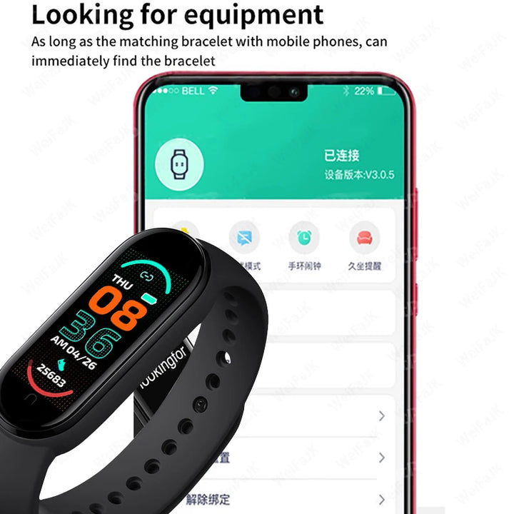 M6 Smart Watch Men Women Fitness